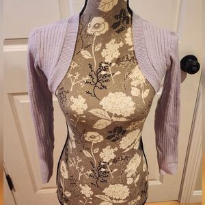 Harmonie purple dance shrug sweater XS